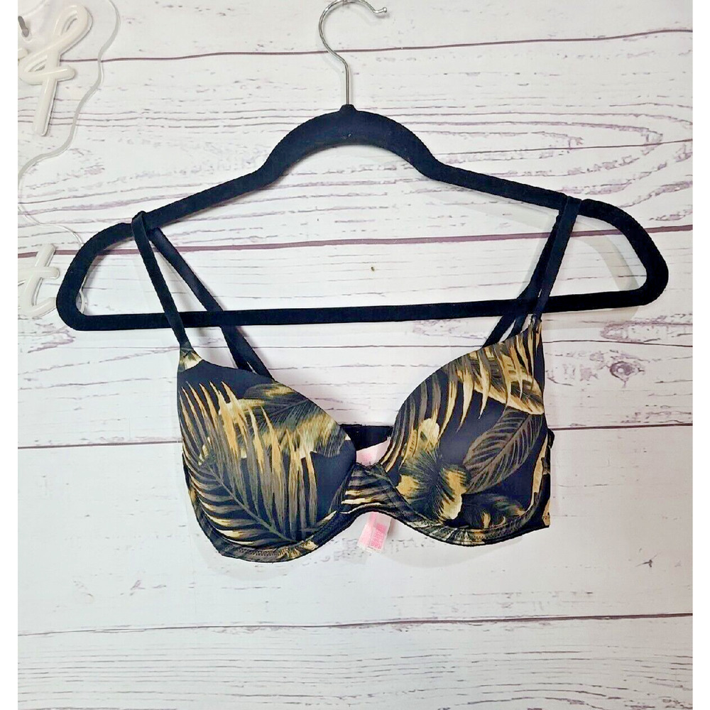 PINK Victoria's Secret Black Wear Everywhere Lightly Lined Underwire Bra Sze 32C